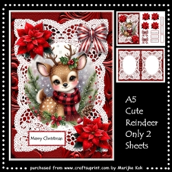 A5 Cute reindeer Mini Kit