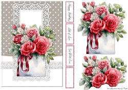 Quick Card Mixed Roses
