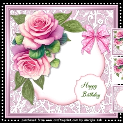 Pink Roses & Lace Mini Kit