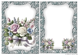 A5 Topper & Insert Elegant Roses