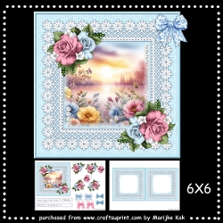 6x6 Pastel Roses Mini Kit