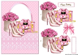 Quick Card Fashion In Pink