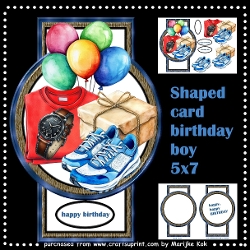 Shaped Card TopperBirthday Boy Mini Kit