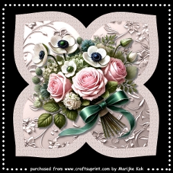 Shaped card TopperGorgeous Bouquet  Mini Kit