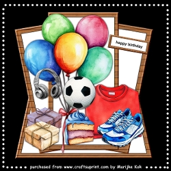 Shaped Card Topper Birthday BOY    8x8 Mini Kit