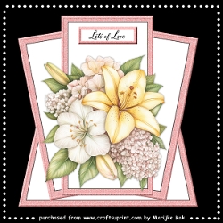 Shaped Card Topper Beautiful Lilies