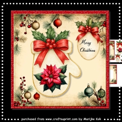 Vintage Christmas Mitten Mini Kit