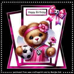 Shaped Topper Football Birthday Girl