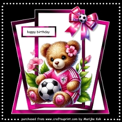 Shaped Topper Football Girl´s Birthday
