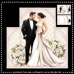 Shaped Card Weddingl Mini Kit