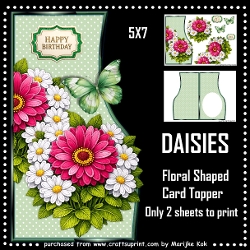 Floral Shaped Card Daisies Mini Kit