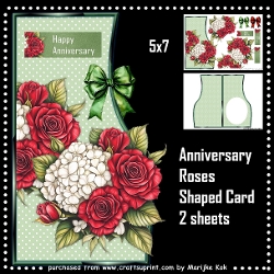 Shaped Card Anniversary Roses Mini Kit
