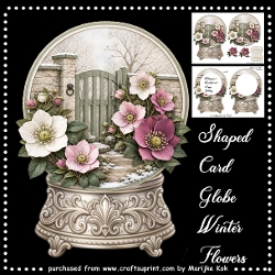 Shaped topper Globe Winter Flowers