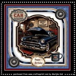 Male Card Vintage Car Mechanic Mini Kit