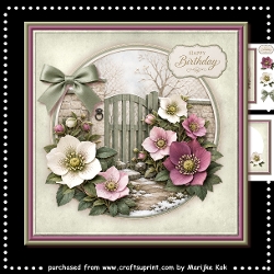 Winter Birhday Flowers Mini Kit 7x7