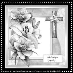 Sympathy Flowers   8x8 Mini Kit