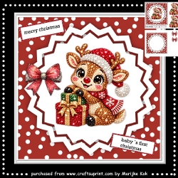 Cute Rhinestone Baby Reindeer Mini Kit