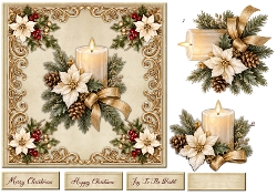 Quick Card Vintage Candle  7x7 