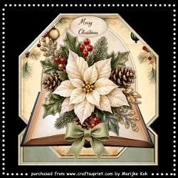 Shaped TopperChristmas Poinsettia Mini Kit 8x8