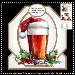 cup1469872_936 - Shaped Topper   Christma Beer   Mini Kit  8x8