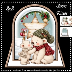 Shaped Card Topper Snow Kisses Mini Kit
