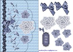 Beautiful Roses in Bleu