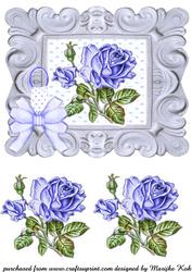 Bleu Vintage Roses