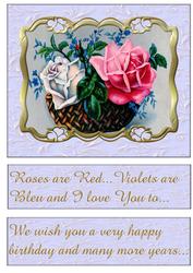 Roses in Gold Frame