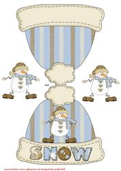 Snow Winter Shape Card