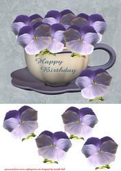 Teacup with Pansy