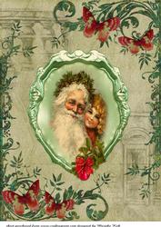 A4 Vintage Santa