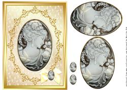 Beautiful Cream Gold Cameo