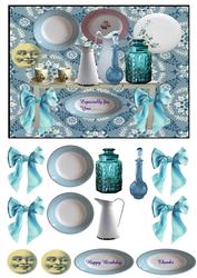Vintage Shabby Bleu
