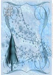 Christmas Ice Bleu Background
