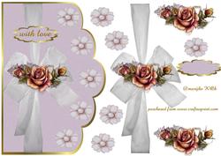 Lilac Scallop Edge Organza Bow