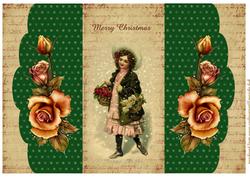 Vintage Trifold Scallop Roses
