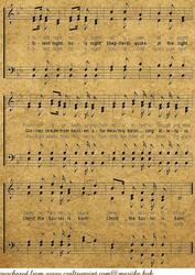 Vintage Music Background Silent Night Holy Night -