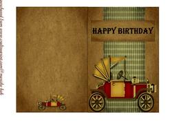Cut and Fold Vintage Car Male