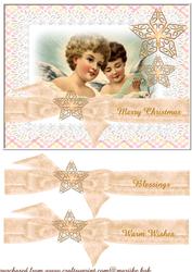 Vintage Angels Shabby Peach