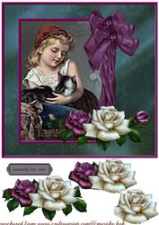 Especially for You Vintage Girl in Purple