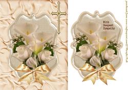 With Deepest Sympathy Cream Satin