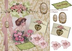 Beautiful Vintage Lady Collage