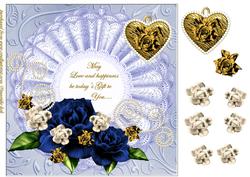 Bleu and Golden Beauty with Verse and Heartt
