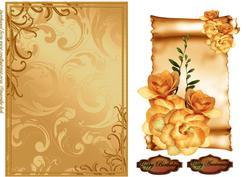 Golden Flowers Scroll