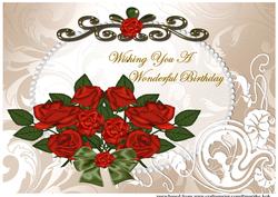Roseswonderful Birthday A4