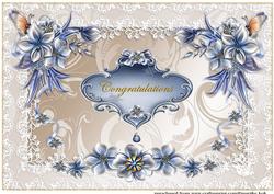 A4 Silver Bleu Congratulations