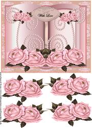 Beautiful Roses Book with Love, Pearls
