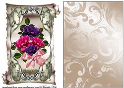 Special Day Roses on a Scroll
