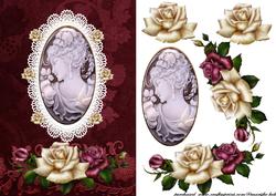 Cameo in Cream and Purple