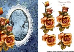 Cameo in Bleu and Gold